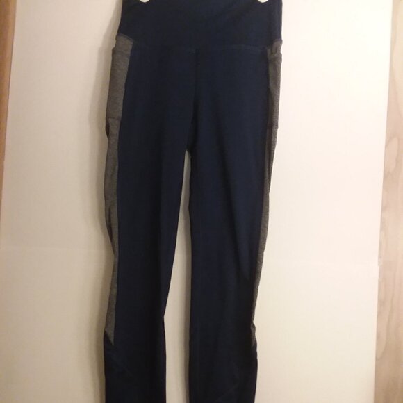 Avia Navy and Grey Fleece Lined Running Tights - Picture 1 of 14